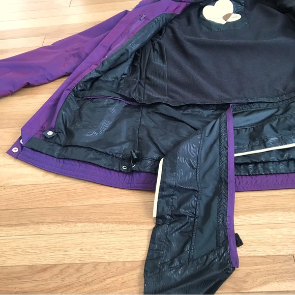 Large Snowboard jacket insulated purple Holden with snow skirt pit zips - Picture 13 of 16